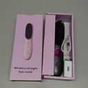 Go Brush Pro for Short Hair, 2026 Upgraded Hair Straightener Brush, Portable Cordless Straightener Brushs for Travel, Fast Heating Hair Straightener with LCD Temperature Display, Travel Gift (Black)