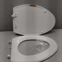 Mayfair and Little2Big Toilet Seats with Slow-Close, Never Loosen, and Built-In Potty Training Seat - Elongated (White)
