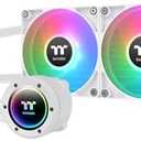 Thermaltake TH240 V2 ARGB Sync/AlO Liquid Cooler/Fan 120mm*2/PWM 500~2000 RPM/Mirror Waterblock/MB ARGB Sync Control/White, CL-W364-PL12SW-A