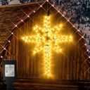 22" Bethlehem Star Outdoor Christmas Lights 90 LEDs Christmas Tree Lights Hanging Lights Mains Powered Polaris Christmas Decorations,Star of Bethlehem Lights for New Year Holiday Wedding Party Decor (Warm White)