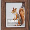euwazram Rustic Walnut 16x16 Frame - Single Frame, 16 x 16 Poster Frame for Artwork, Puzzles, Photos and Movie Posters Picture Frames