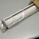 Persilux Custom Size Light Filtering Cordless Roller Blinds Natural Woven Stripes Fabric Thermal Insulation Privacy Roller Shades for Home,Office,Bedroom,Cream Color