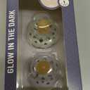 BIBS Boheme Glow in The Dark Soother 2-Pack. BPA Free. Round Latex, Size 1 (0-6 Months), Sage Glow/Cloud Glow