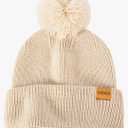 Gopaice Womens Winter Knitted Beanie Hat, Knitted Soft Ski Cuff Cap with Pom Pom Warm Fleece Lined Hat,Pack Of 7, Adult Size