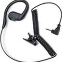 TWAYRDIO 2.5mm Listen-only Earpiece Compatible for Kenwood Baofeng Two-Way Radios and Harris XL200 Kenwood KMC-21 KMC-45 KMC-55 Mics, Tubeless Receive Only Headset Ear Piece for Law Enforcement Use