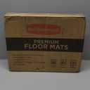 Rubbermaid Car Floor Mats Full Set, Premium Heavy Duty All-Weather Car Mats Rugged Rubber with Brushed Aluminum Inserts, Universal Trim-to-Fit, Anti-Slip Backing for Cars, SUVs, Trucks & Vans - Red