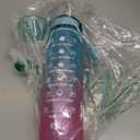 Enerbone 32 oz Drinking Water Bottle with Times to Drink and Straw, Motivational with Carrying Strap, Leakproof BPA & Toxic Free, Ensure You Drink Enough Water for Fitness Gym Outdoor (Green-Purple)