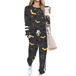 RUBZOOF Womens Lounge Sets 2 Piece Sweatsuits Fall Outfits Halloween-A 2XL (XXL)