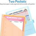 Forvencer 24 Count Binder Dividers with Two Pockets, 8 tab Dividers for 3 Ring Binders Organizer, Binder Divider with Tabs for School Office and Home Organization, Multicolor, 3 Sets