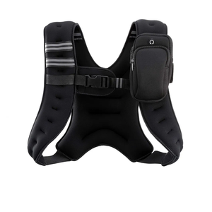 ZELUS Weighted Vest, 6lb/8lb/12lb/16lb/20lb/25lb/30lb Weight Vest with Reflective Stripe for Workout, Strength Training, Running, Fitness, Muscle Building, Weight Loss, Weightlifting, Black