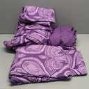 LUX Dcor Paisley King Sheet Set  6 Piece Ultra-Soft Microfiber Bed Sheets with Flat Sheet, 16 Inches Deep Pocket Fitted Sheet & 4 Pillowcases, Breathable, Bedroom Decor, Oeko-TEX  Purple