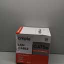 Cmple - Cat5e Plenum Cable 1000ft, CMP, Black, 350MHz Gigabit Ethernet Solid Network Internet Bulk UTP