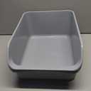 Large Cat Litter Box with High Sides,Durable Open Top Cat Litter Pan for Kitty,Plastic Indoor Big Cat Box with High Wall,Senior Cat Toilet with Low Entry,Easy to Clean,Anti-Splashing(Grey)