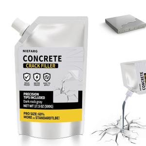 Concrete Crack Filler,5 LB High Elasticity Cement Crack Filler,SelfLeveling QuickDrying & Waterproof Concrete Caulk,Concrete Repair for Driveway,Walkway,Patio,Joint,Indoor and Outdoor,Grey (80oz)