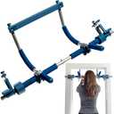 Gym1 Pull Up Bar for Doorway | Door Frame | No Screws Installation for Upper Body Fitness Workout at Home Gym | Made from Professional-Grade Steel (Blue / Silver)