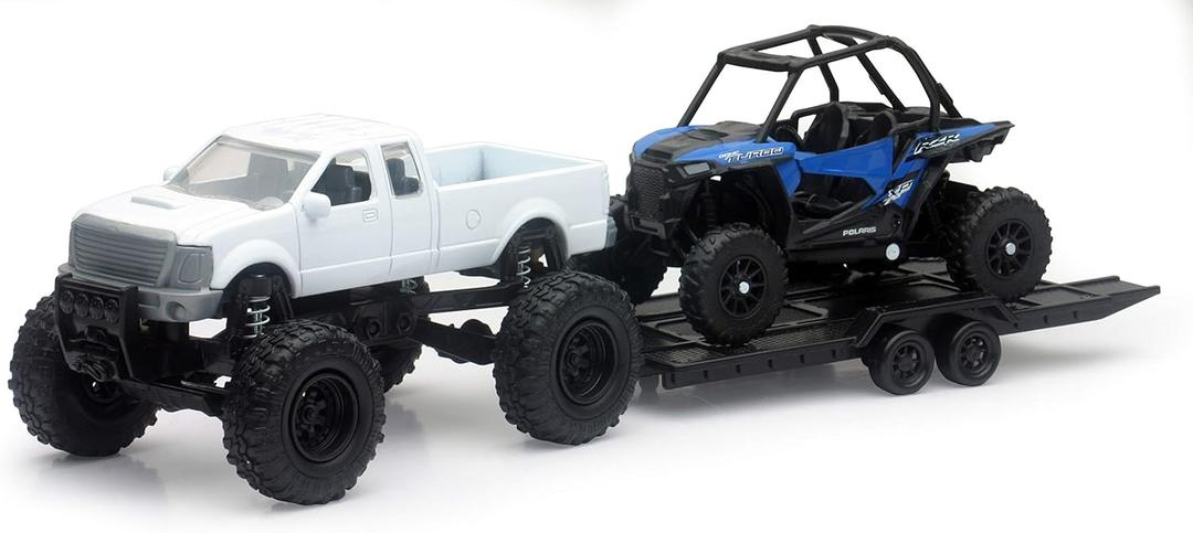 New-Ray Toys Die Cast Pick Up Truck with Polaris RZR XP1000 EPS