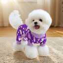 XPUDAC 4 Pack Dog Pajamas for Small Dogs Pjs Clothes Puppy Onesies Outfits for Doggie Duck Shirts Sleeper for Pet Cats Jammies-L