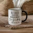 Funny Retire Gifts for Grandma or Grandpa, Retirement Gifts for Women Men Mom Dad Coworkers Friends, Christmas Retired Under New Management See Grandkids For Details 11oz