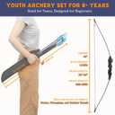 40" Youth Bow and Arrow Set for Kids 8-12 & Teens - Ambidextrous Recurve Archery Gear with Safety Arrows - Toys for Ages 8-13, Backyard Games Gift for Beginner Archers