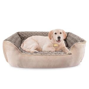 LPNPMFM4JOEJOY Rectangle Dog Bed for Large Medium Small Dogs - Washable Orthopedic Sofa Bed, Soft Breathable Puppy & Pet Cuddler, Durable Calming Dog Bed with Anti-Slip Bottom, Multiple Sizes, Beige153339