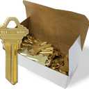 Schlage SC1 Key Blanks in Premium Brass | Uncut Keys for Home and Professional Use | 50 Blank Keys Compatible with 5-Pin Locks