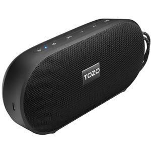 TOZO PA1 Large Bluetooth Speaker, Powerful 2.0 Stereo Sound with Deep Bass, 25H Playtime, IPX7 Waterproof Shower Speaker, Wireless Speaker with App EQ Control, Dual Pairing for Home, Outdoor & Travel