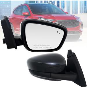 Passenger Side Mirror Compatible With Ford Escape SE/SEL 2020-2023 7-Pins With Heated With Blind Spot Dectection Power Glass Right Rear View Mirror/Without Signal Light/Gloss Black