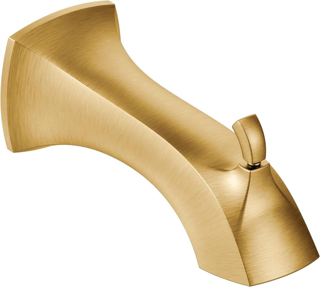 Moen 161955BG Voss Collection 1/2-Inch Slip Fit Connection Diverter Tub Spout, Brushed Gold