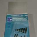 Samsill 100 Pack Transparent Printer Sheets, Projector Film, Clear Transparency Film for Laser Jet Printers, 8.5 x 11 Inch Sheets - Black Image Only,