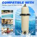 160317 Single Cartridge Pool Filter Pump Assembly-150 Square Feet 150 GPM Fit for Pentair Clean & Clear CC150 Pool Spa, Chemical Resistant Thermoplastic Tank High-Flow, Almond