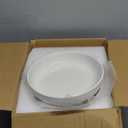 Gencywe 8.3" Pasta Bowls Set of 4, 34 oz Ceramic Salad Bowls, White Serving Plate, Wide and Shallow Bowl for for Fruits, Noodle, Dinner, Housewarming Wedding Christmas Dishwasher and Microwave Safe