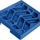 Leash Boss Slow Feeder Dog Bowl for Flat Face Breeds, Tilted Slow Feed Bowl for Dogs & Cats, Slanted Maze Food Bowl for French Bulldogs, Pugs, Boston Terriers, Flat Face Dog Bowls Large, Small Breed (Blue)