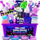 Original Stationery Galaxy Slime Kit for Kids Ages 812, DIY Space Slime Set with Glow-in-The-Dark Stickers & Galactic Glitter, Fun Cosmic Craft for Creative Play, Birthday Gift for Boys & Girls