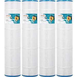 ZOTEE PCC130-PAK4 Pool Filter Cartridge Replaces Clean and Clear Plus 520, C-7472, Darlly 71252,FC-1978, 817-0143, PLFPCC130, 32-1/16" x 7" Pool Filter, 4 Pack (1008)