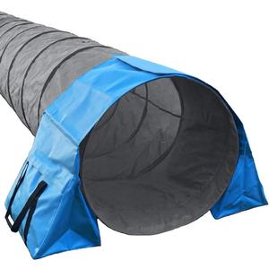 Rise8 Non-constricting Saddlebags for stabilizing Dog Agility Tunnel (Blue)