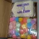 Buryeah Pastel Felt Happy Birthday Banner Colorful Garland Boho Confetti Pom Pom Rainbow Birthday Banner Reusable Sign Decoration for Festive Cute Candy Party Supply