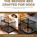 Bedside Dog Bed - 5-Height Adjustable Elevated Cat Bed for Dogs & Cats Height Adjustable Pet Bed Extension,Suitable for use in Bedrooms and Living Rooms