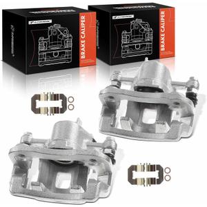 A-Premium Disc Brake Caliper Assembly with Bracket Compatible with Select Hyundai Models - Sonata 2008 2009 2010, L4 2.4L - Rear Driver and Passenger Side, 2-PC Set