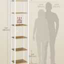 VASAGLE 6-Tier Bookshelf, Bookcase with Steel Frame, Book Shelf for Living Room, Home Office, Study, 11.8 x 15.7 x 73.2 Inches, Industrial Style, Honey Brown and Cloud White ULLS101K02