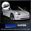 Full LED Headlights, Compatible with 2021-2023 Tesla 3 Tesla Y Base Mayor Performance Long Range Standard Estandar, Replace 1514952 151495200C 151495200D Left Driver Side Front Head Lights Assembly