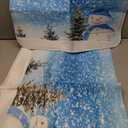 Christmas Winter Snowman Bathroom Rugs Sets 3 Piece Non-Slip Snowflakes and Pine Bath Mat Toilet Seat Cover and Rug Absorbent Bathroom Decor Set for Floor 16"x24"