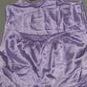 Ekouaer Satin Pajama Set for Women Silk Pjs for Women Set Camisole Top and Shorts with Ruffle Sleepwear (Small, Lavender)