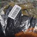 4 Pcs Halloween Cosplay Costume Party Wig Long Straight Orange Long Sleeve Crop Top Cargo Pants Waist Bag (Medium)