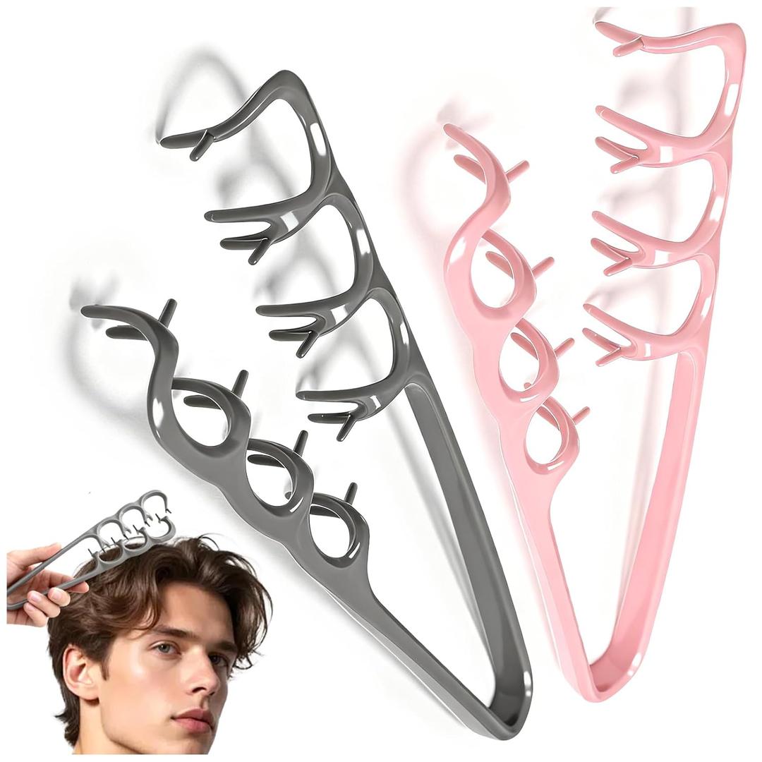 New Upgrade Texture Comb, Volumizing Wide-Tooth Hair Styling Comb, Fluffy Wide Tooth Curly Hair Comb, Men's Textured StylingComb, Fringe Parting Styling Accessory (2PCS)
