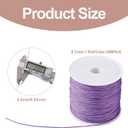 PH PandaHall 8 Rolls Braided Nylon Cords 8 Colors 0.8mm Chinese Knotting Kumihimo Beading Thread for DIY Bracelets Pendants Macrame Tassel Making