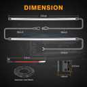 Dual LED Grille Lights for Ford, Muto-Beam 2PCS 37Inch DRL LED Grille Kit Curved Light Bar Front Grille Accent Light Bar for 2017-2022 Ford Super Duty F-250 F350 F150 Platinum