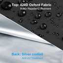 Patio Umbrella Cover for Outdoor Heavy Duty 420D Oxford Fabric with Pole & Zipper, Easy Install Waterproof, UV Resistant, Prevents Fading & Rips Fits 914ft Cantilever & Offset Umbrellas Black