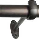 Decopolitan - 27941-72CO End Cap Drapery Rod Set, 72 to 144-Inch, Toasted Copper