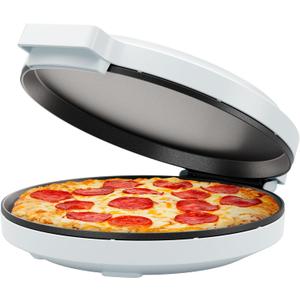 Chefman Everything Maker & Pizza Oven  1440W Countertop Electric Pizza Maker with 12 Nonstick Cooking Plates, Plus Makes Quesadillas, Omelettes and More, with Indicator Lights and Vertical Storage (13" x 15" x 4", Concrete)