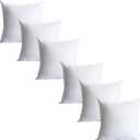 18 x 18 inches Pillow Inserts, Set of 6 Hypoallergenic Brushed Microfiber Liner Down Alternative Filled Square Cushion Throw Pillow